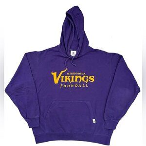 NFL Minnesota Vikings Purple Logo Pullover Hoodie In Xl